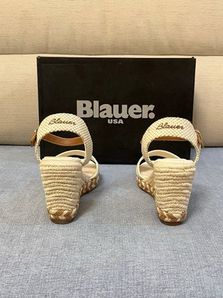 Sandali Blauer Zeppa Beige/Marrone Tg 36