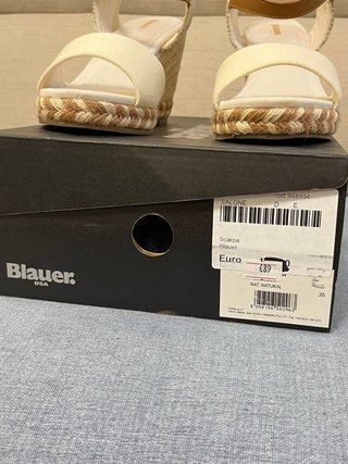 Sandali Blauer Zeppa Beige/Marrone Tg 36