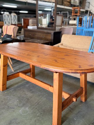 Mesa Comedor Madera Pino Ovalada