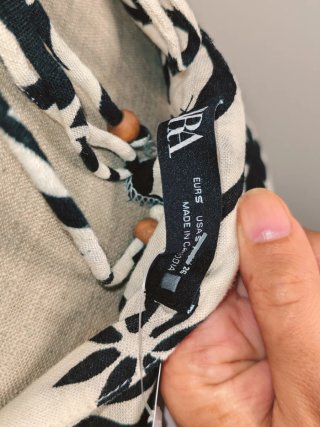 Vestito Midi Zara Lino Floreale Taglia S