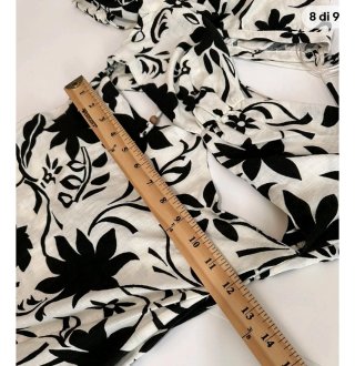 Vestito Midi Zara Lino Floreale Taglia S