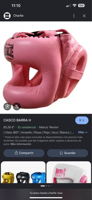 Casco de boxeo Charlie rosa