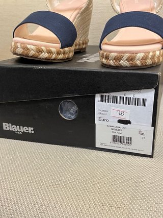 Sandali Blauer Zeppa Beige/Blu Tg 37