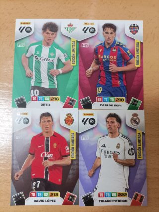 4 Cromos Panini Adrenalyn XL Edición Limitada
