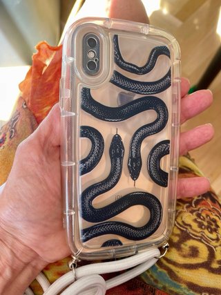 Funda iPhone XS con cuerda blanca