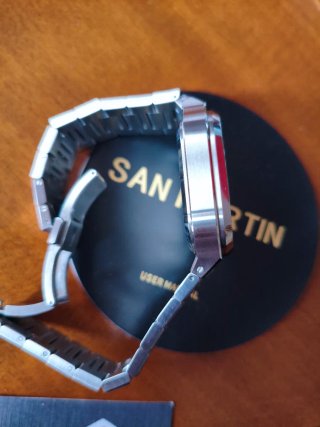 Reloj San Martin SN0074 Azul y Plateado