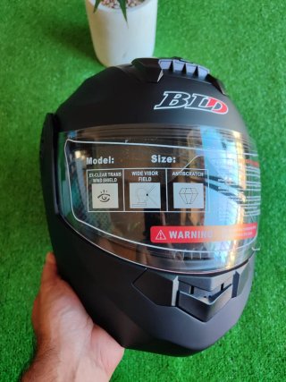 Casco Moto Modular Talla M Negro Unisex