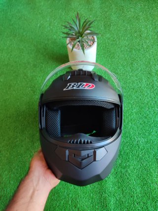 Casco Moto Modular Talla M Negro Unisex