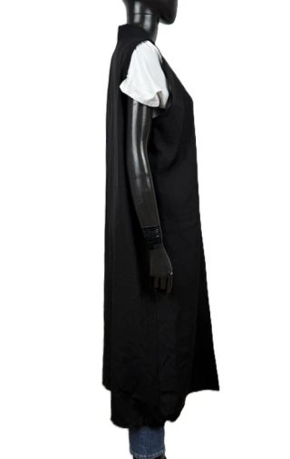 New Collection Gilet Lungo Donna Nero Taglia Unica