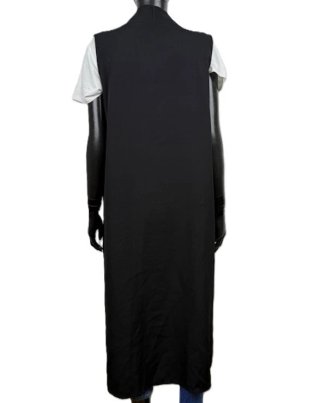 New Collection Gilet Lungo Donna Nero Taglia Unica