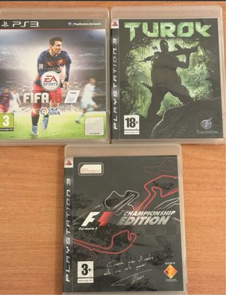 Pack 3 Juegos PS3: FIFA 16, Turok, F1