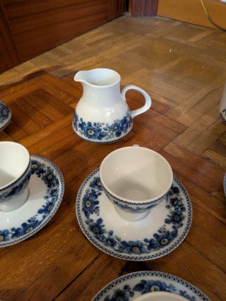 Juego de café porcelana Santa Clara vintage