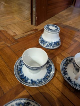 Juego de café porcelana Santa Clara vintage