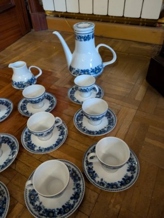 Juego de café porcelana Santa Clara vintage