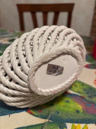 Cestino limoni ceramica italiana