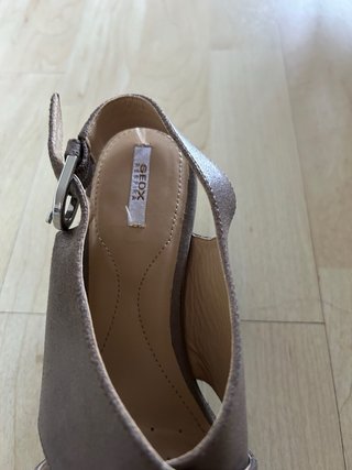 Sandalias Geox Piel Plataforma Marrón