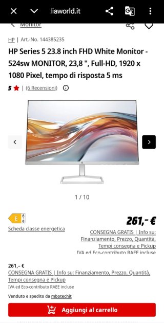 Monitor HP Serie 5 524sa 23.8 FHD