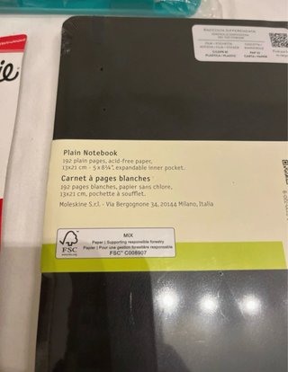 Moleskine 13x21 pagine bianche + set matite e pen
