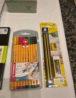 Moleskine 13x21 pagine bianche + set matite e pen