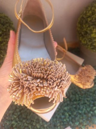Bailarinas piel doradas talla 37