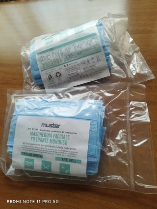 Muster Mascherine Monouso 40 pezzi