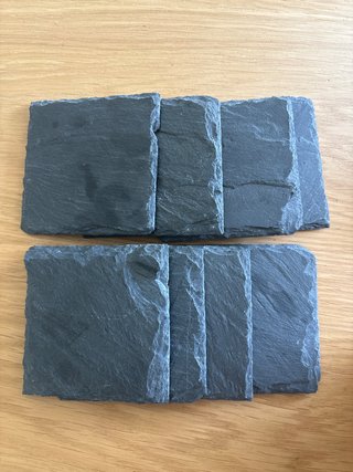 Juego de 8 Posavasos de Pizarra Natural