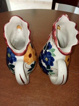 Coppia Galline Vintage Ceramica
