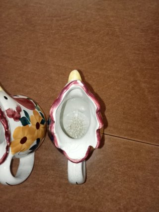 Coppia Galline Vintage Ceramica