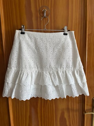 Falda Zara Blanca Talla XS