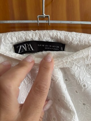 Falda Zara Blanca Talla XS
