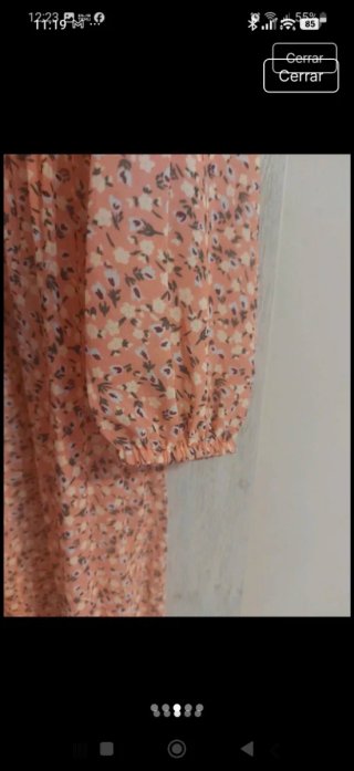 Vestido Bohemio Plisado Manga Larga