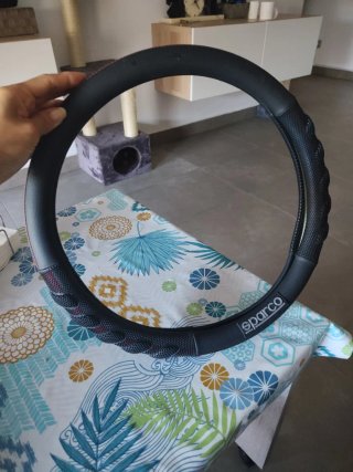 Cubre Volante Sparco Negro y Rojo