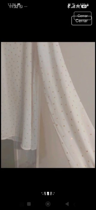 Blusa blanca con topos dorados Niña Miss