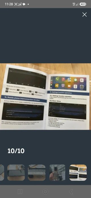 Radio Coche Pantalla 1 DIN Wireless CarPlay Androi