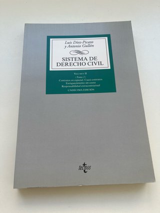 Sistema de Derecho civil Diez Picazo Volumen II