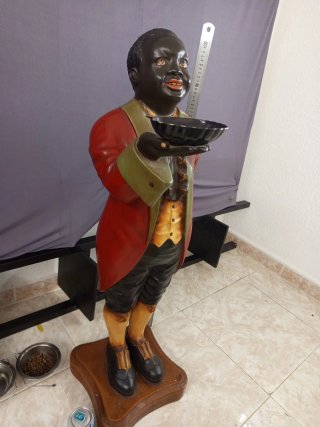 Estatua Mayordomo Vintage gran tamaño