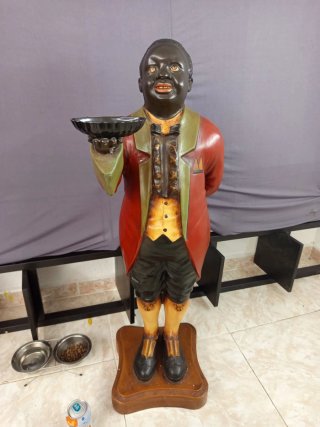 Estatua Mayordomo Vintage gran tamaño