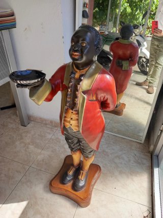 Estatua Mayordomo Vintage gran tamaño