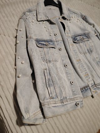 Cazadora vaquera perlas talla S