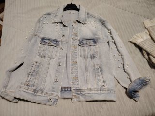 Cazadora vaquera perlas talla S