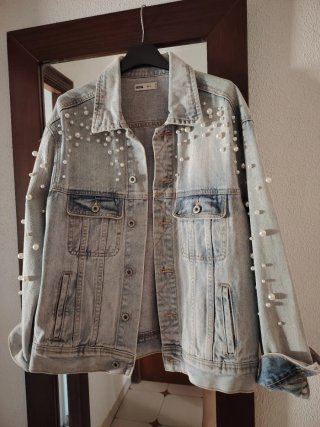 Cazadora vaquera perlas talla S