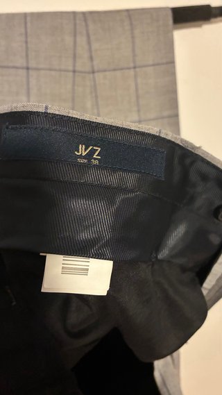 Chaqueta de traje a cuadros gris