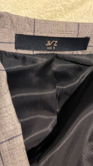 Chaqueta de traje a cuadros gris