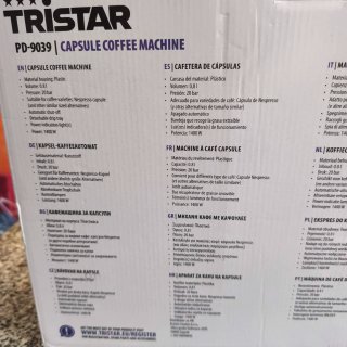 Cafetera Tristar para cápsulas Nespresso