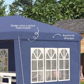 Gazebo 6x3 m Pop Up Regolabile in Altezza, Gazebo