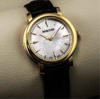 Reloj Mercury Mujer Oro y Blanco