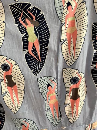 Vestido Minueto Estampado Bañistas Talla S
