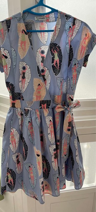 Vestido Minueto Estampado Bañistas Talla S