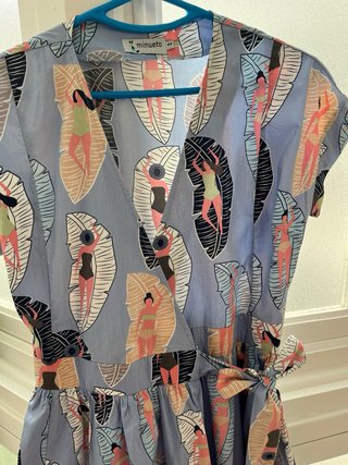 Vestido Minueto Estampado Bañistas Talla S
