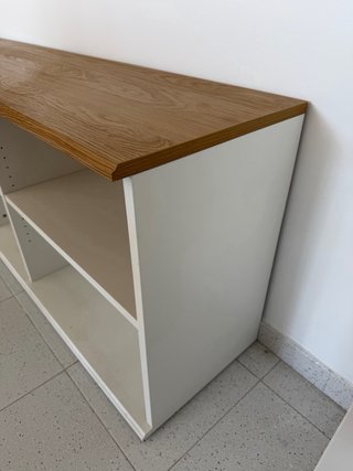 Mueble TV Ikea Madera y Blanco